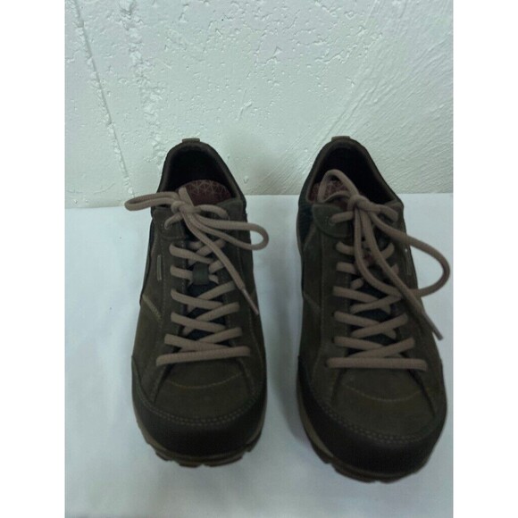 DANSKO WOMENS 38 7.5 BROWN LEATHER LACE UP WATERPROOF SNEAKERS - Picture 4 of 6